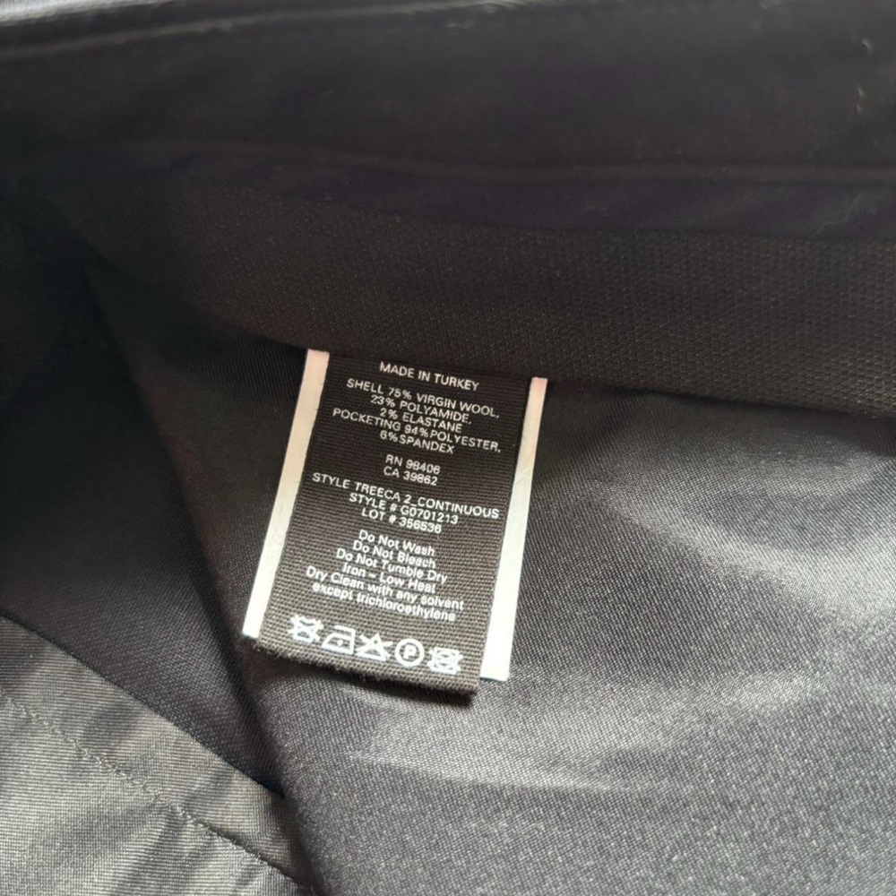 Theory Trecca 2 Black Dress Pants 10 Wool Blend Mid Rise Straight Leg Career - Picture 6 of 6